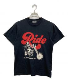 Hysteric Glamour（ヒステリックグラマー）の古着「RIDE A MOTORCYCLE Tシャツ」｜ブラック