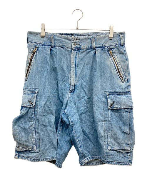 RRL（ダブルアールエル）RRL (ダブルアールエル) デニムカーゴハーフパンツ 初期三ツ星タグ インディゴ サイズ:34の古着・服飾アイテム