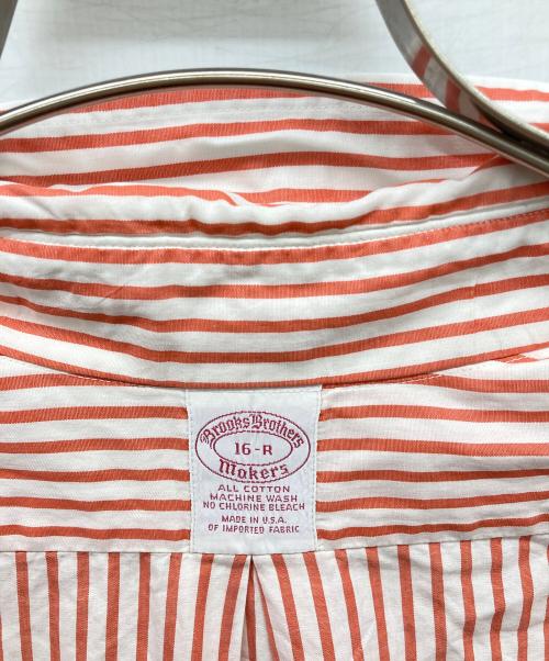 BROOKS BROTHERS（ブルックスブラザーズ）BROOKS BROTHERS (ブルックスブラザーズ) ストライプボタンダウンシャツ MAKERS レッド サイズ:16-Rの古着・服飾アイテム