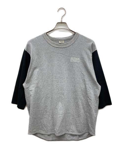 SEDAN ALL-PURPOSE（セダンオールパーパス）SEDAN ALL-PURPOSE (セダンオールパーパス) BASEBALL TEE グレー サイズ:Mの古着・服飾アイテム