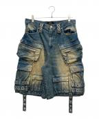 BREATHブレス）の古着「DAMAGE CARGO BIG SHORTS」｜インディゴ