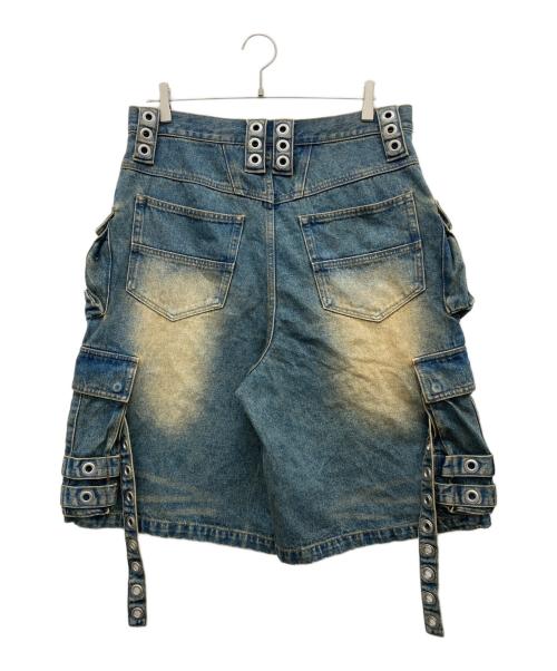BREATH（ブレス）BREATH (ブレス) DAMAGE CARGO BIG SHORTS インディゴ サイズ:Lの古着・服飾アイテム