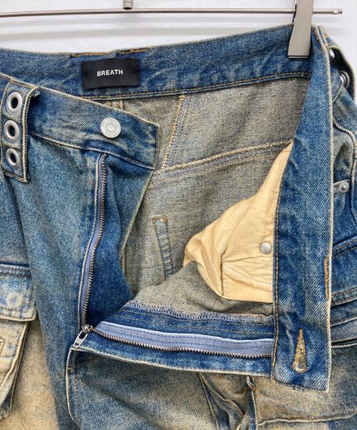 BREATH（ブレス）BREATH (ブレス) DAMAGE CARGO BIG SHORTS インディゴ サイズ:Lの古着・服飾アイテム
