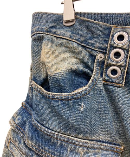 BREATH（ブレス）BREATH (ブレス) DAMAGE CARGO BIG SHORTS インディゴ サイズ:Lの古着・服飾アイテム