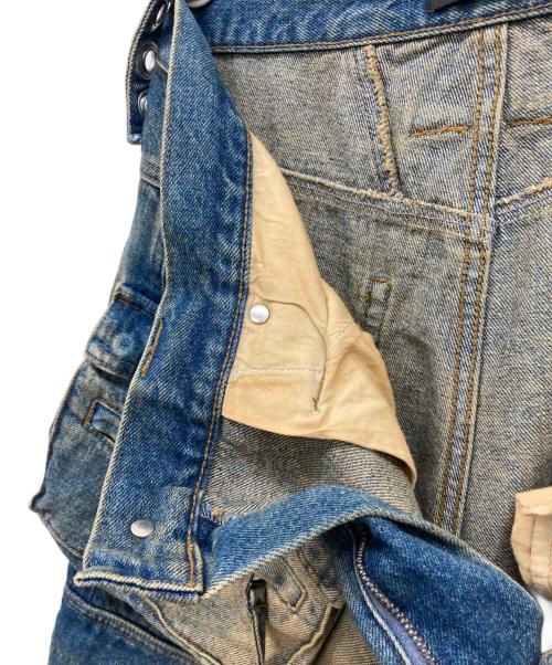 BREATH（ブレス）BREATH (ブレス) DAMAGE CARGO BIG SHORTS インディゴ サイズ:Lの古着・服飾アイテム