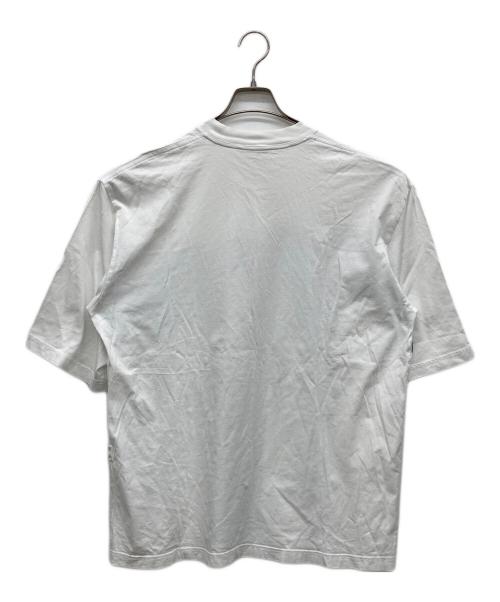 MARNI（マルニ）MARNI (マルニ) ドリッピングロゴTシャツ ホワイト×ブルー サイズ:48の古着・服飾アイテム
