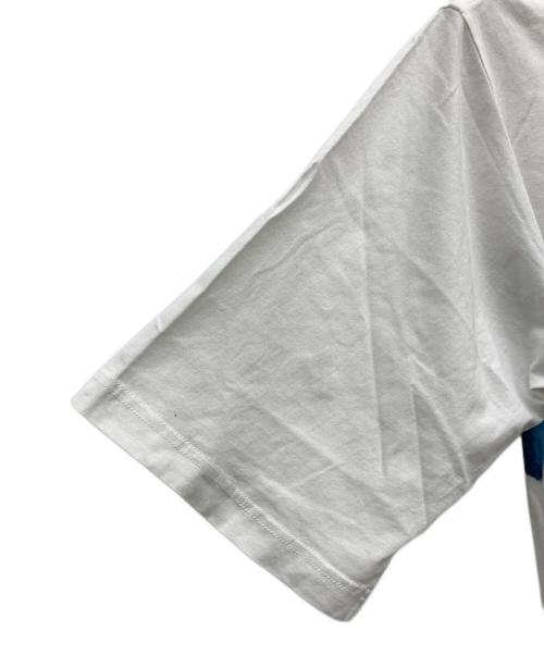 MARNI（マルニ）MARNI (マルニ) ドリッピングロゴTシャツ ホワイト×ブルー サイズ:48の古着・服飾アイテム
