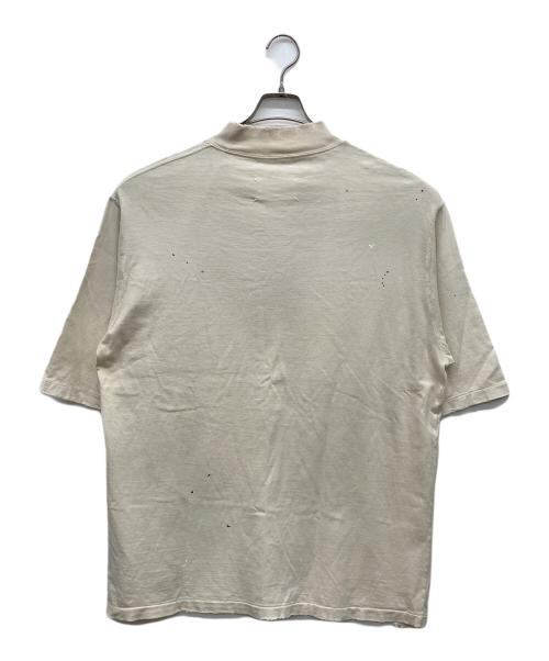 Maison Margiela（メゾンマルジェラ）Maison Margiela (メゾンマルジェラ) デストロイ加工モックネックTシャツ アイボリー サイズ:Ｌの古着・服飾アイテム