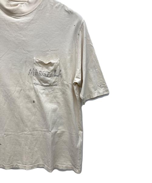 Maison Margiela（メゾンマルジェラ）Maison Margiela (メゾンマルジェラ) デストロイ加工モックネックTシャツ アイボリー サイズ:Ｌの古着・服飾アイテム