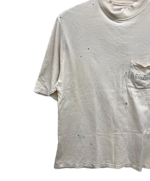 Maison Margiela（メゾンマルジェラ）Maison Margiela (メゾンマルジェラ) デストロイ加工モックネックTシャツ アイボリー サイズ:Ｌの古着・服飾アイテム