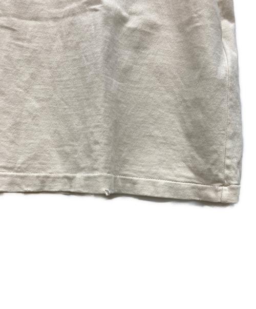 Maison Margiela（メゾンマルジェラ）Maison Margiela (メゾンマルジェラ) デストロイ加工モックネックTシャツ アイボリー サイズ:Ｌの古着・服飾アイテム