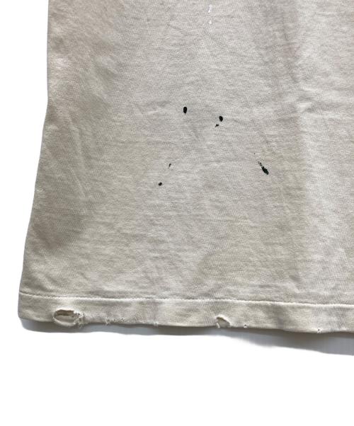 Maison Margiela（メゾンマルジェラ）Maison Margiela (メゾンマルジェラ) デストロイ加工モックネックTシャツ アイボリー サイズ:Ｌの古着・服飾アイテム