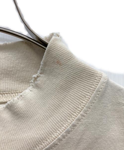 Maison Margiela（メゾンマルジェラ）Maison Margiela (メゾンマルジェラ) デストロイ加工モックネックTシャツ アイボリー サイズ:Ｌの古着・服飾アイテム