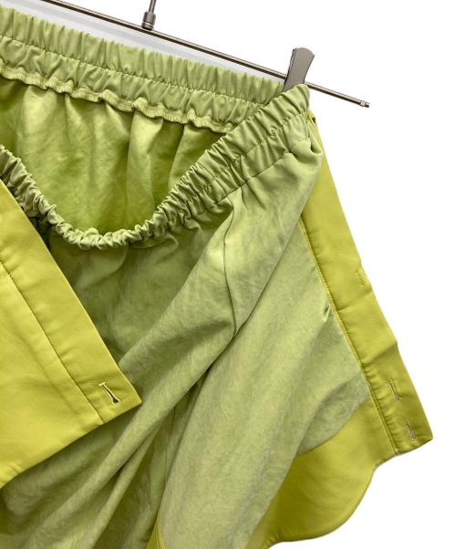 MAISON SPECIAL（メゾンスペシャル）MAISON SPECIAL (メゾンスペシャル) Vegan Leather Fringe Wrap Skirt 黄緑 サイズ:38の古着・服飾アイテム