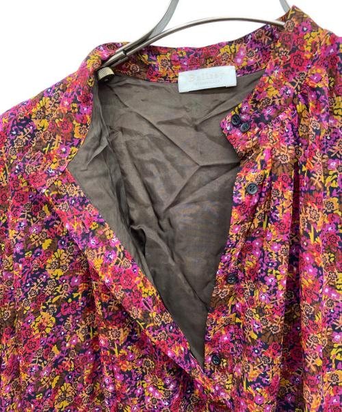 BALLSEY（ボールジィ）BALLSEY (ボールジィ) フローラルプリント ギャザーミニワンピース ピンク サイズ:36の古着・服飾アイテム