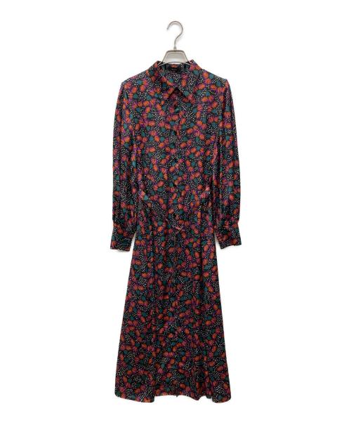 allureville（アルアバイル）allureville (アルアバイル) ドットオンフラワーシャツワンピース ブラック サイズ:2の古着・服飾アイテム