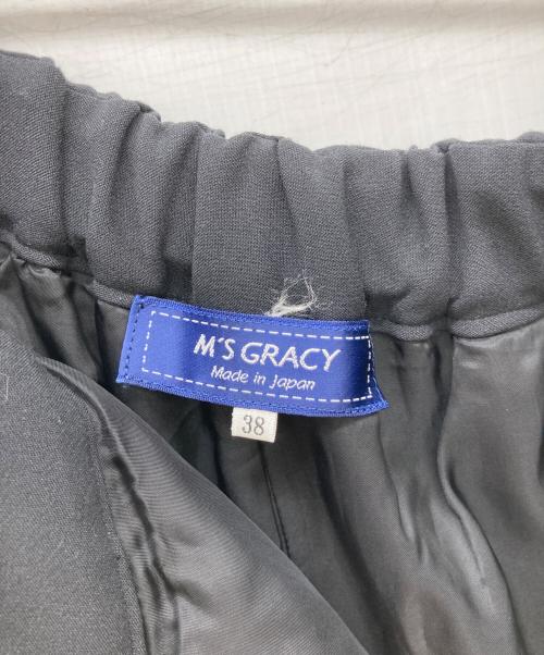 M'S GRACY（エムズグレイシー）M'S GRACY (エムズグレイシー) リボン付きクロップド丈スラックス ブラック サイズ:38の古着・服飾アイテム