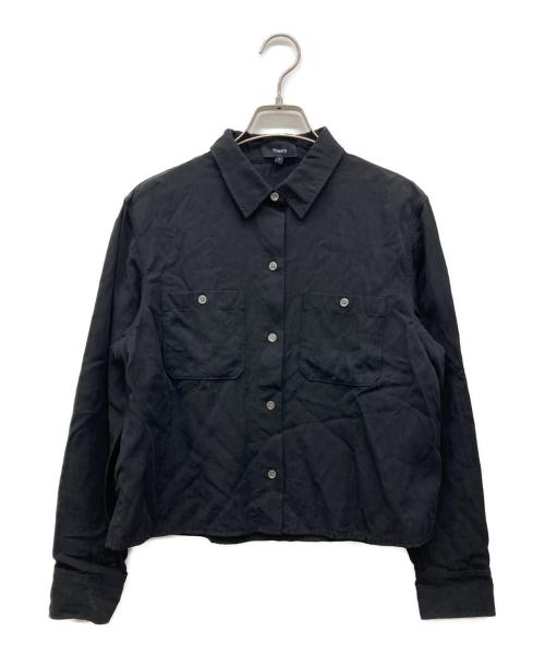 theory（セオリー）theory (セオリー) ウォッシャブル ロングスリーブシャツ ブラック サイズ:Sの古着・服飾アイテム