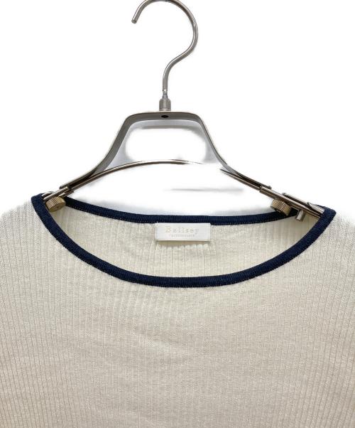 BALLSEY（ボールジィ）BALLSEY (ボールジィ) シルクコットンリブ サイドレースアッププルオーバー ベージュ サイズ:Sの古着・服飾アイテム
