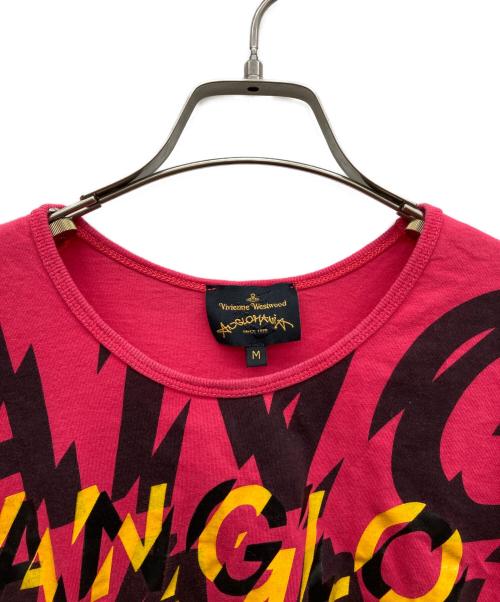 Vivienne Westwood ANGLOMANIA（ヴィヴィアンウエストウッドアングロマニア）VIVIENNE WESTWOOD ANGLOMANIA (ヴィヴィアンウエストウッドアングロマニア) 半袖カットソー ピンク×パープル サイズ:Mの古着・服飾アイテム