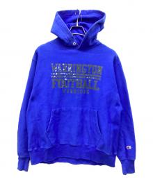Champion REVERSE WEAVE（チャンピオン リバース ウィーブ）の古着「プリントパーカー」｜ブルー