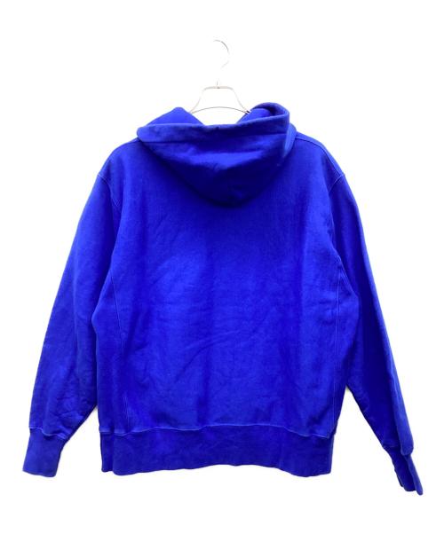 Champion REVERSE WEAVE（チャンピオン リバース ウィーブ）Champion REVERSE WEAVE (チャンピオン リバース ウィーブ) プリントパーカー ブルー サイズ:Lの古着・服飾アイテム