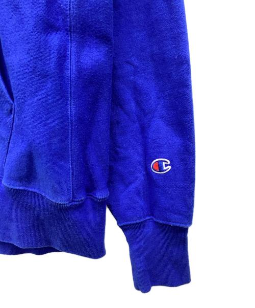 Champion REVERSE WEAVE（チャンピオン リバース ウィーブ）Champion REVERSE WEAVE (チャンピオン リバース ウィーブ) プリントパーカー ブルー サイズ:Lの古着・服飾アイテム