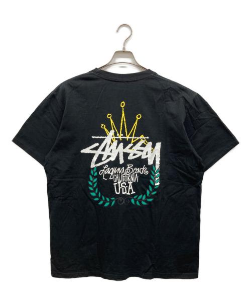 stussy（ステューシー）stussy (ステューシー) プリントTシャツ ブルー サイズ:Lの古着・服飾アイテム