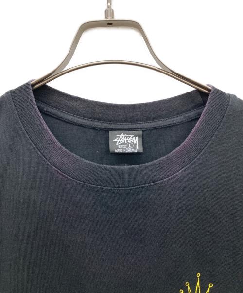 stussy（ステューシー）stussy (ステューシー) プリントTシャツ ブルー サイズ:Lの古着・服飾アイテム