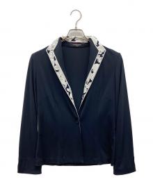 LEONARD FASHION（レオナールファッション）の古着「ジャージ1Bジャケット」｜ブラック