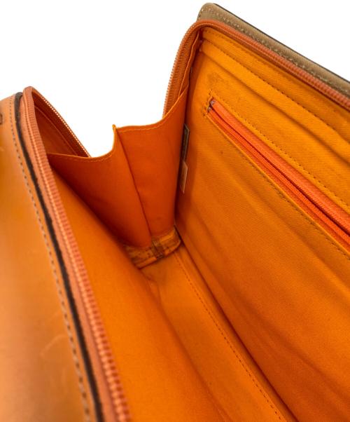 CASTELBAJAC（カステルバジャック）CASTELBAJAC (カステルバジャック) レザーブリーフケース オレンジの古着・服飾アイテム