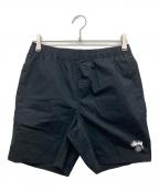 stussyステューシー）の古着「ビーチショートパンツ」｜ブラック