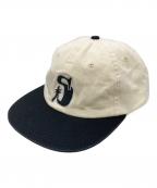 stussyステューシー）の古着「S Low Pro Cap」｜ホワイト