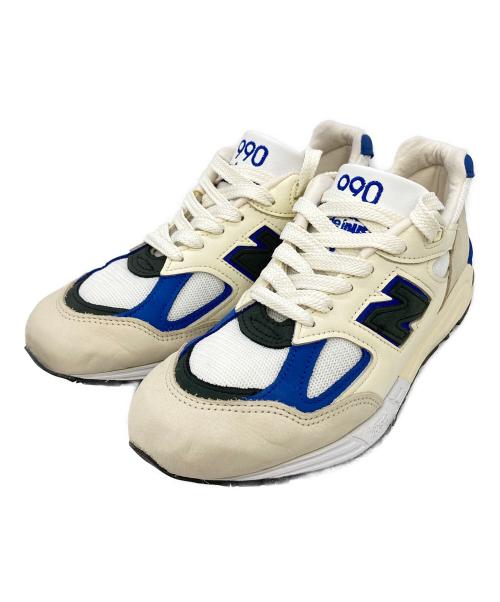 NEW BALANCE（ニューバランス）NEW BALANCE (ニューバランス) スニーカー　 アイボリー×ブルー サイズ:08 1/2 USの古着・服飾アイテム