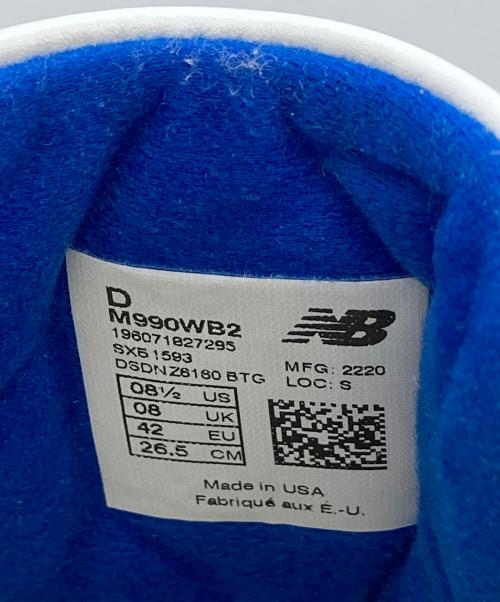 NEW BALANCE（ニューバランス）NEW BALANCE (ニューバランス) スニーカー　 アイボリー×ブルー サイズ:08 1/2 USの古着・服飾アイテム