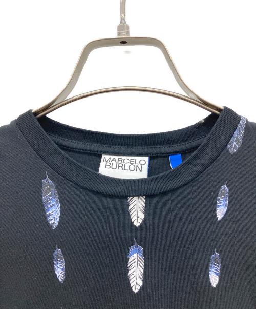 MARCELO BURLON KIDS（マルセロ・ブロン・キッズ）MARCELO BURLON KIDS (マルセロ・ブロン・キッズ) 半袖カットソー ブラック サイズ:10の古着・服飾アイテム