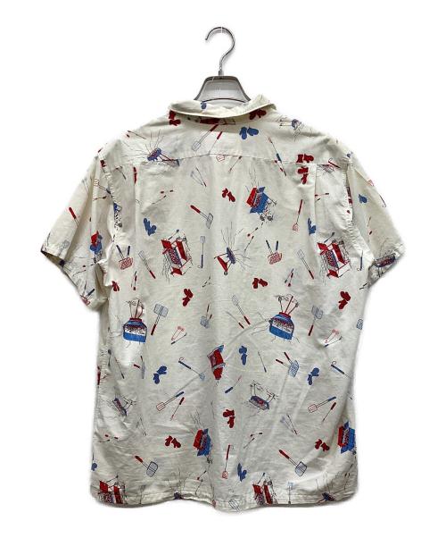The Barbecuer（ザ バーベキュー）The Barbecuer (ザ バーベキュー) 60s オープンカラーシャツ アイボリー サイズ:16 L 16 1/2の古着・服飾アイテム