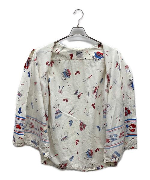 The Barbecuer（ザ バーベキュー）The Barbecuer (ザ バーベキュー) 60s オープンカラーシャツ アイボリー サイズ:16 L 16 1/2の古着・服飾アイテム