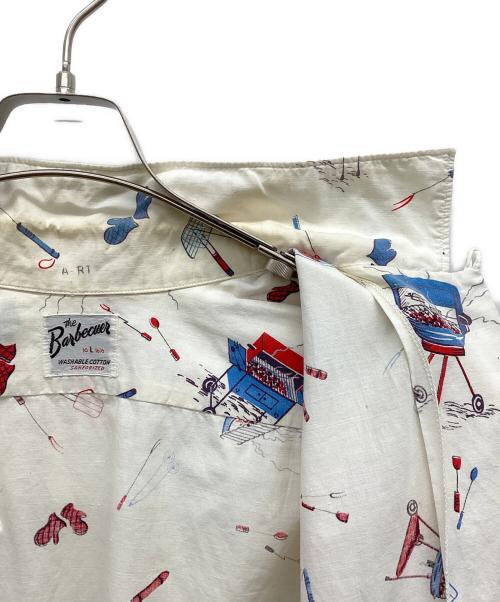 The Barbecuer（ザ バーベキュー）The Barbecuer (ザ バーベキュー) 60s オープンカラーシャツ アイボリー サイズ:16 L 16 1/2の古着・服飾アイテム