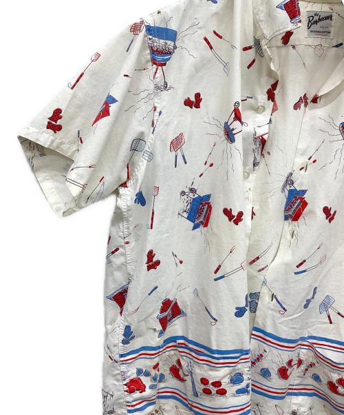 The Barbecuer（ザ バーベキュー）The Barbecuer (ザ バーベキュー) 60s オープンカラーシャツ アイボリー サイズ:16 L 16 1/2の古着・服飾アイテム
