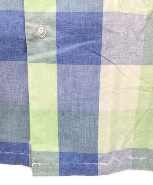 USED（ユーズド）USED (ユーズド) ヴィンテージ半袖チェックシャツ ブルー サイズ:不明の古着・服飾アイテム