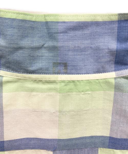 USED（ユーズド）USED (ユーズド) ヴィンテージ半袖チェックシャツ ブルー サイズ:不明の古着・服飾アイテム