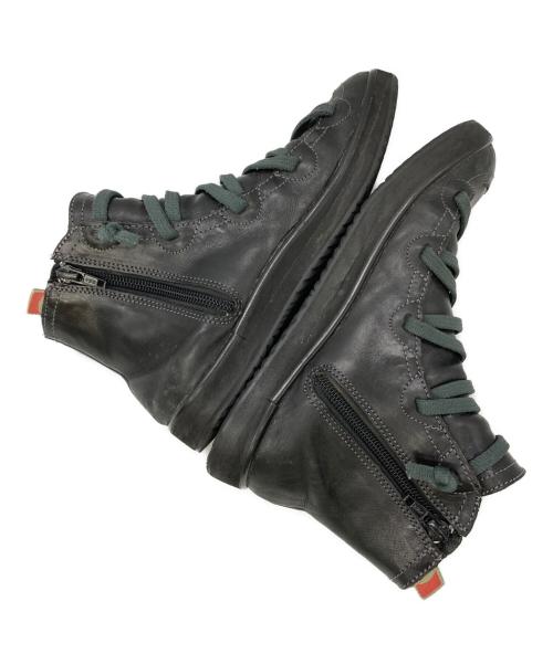 CAMPER（カンペール）CAMPER (カンペール) サイドジップハイカットスニーカー ブラック サイズ:36の古着・服飾アイテム