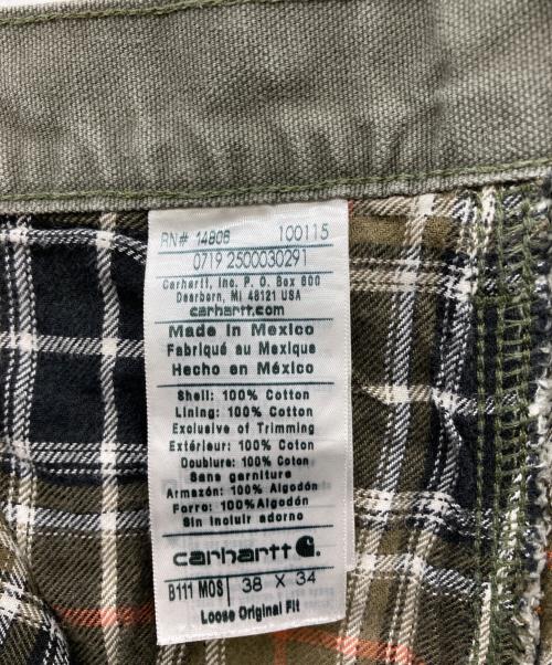 CarHartt（カーハート）CarHartt (カーハート) フランネルライナーワークパンツ モスグリーン サイズ:38×34の古着・服飾アイテム