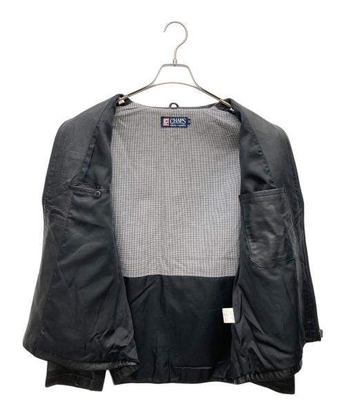 CHAPS RALPH LAUREN（チャップス ラルフローレン）CHAPS RALPH LAUREN (チャップス ラルフローレン) レザージャケット ブラック サイズ:Ｍの古着・服飾アイテム