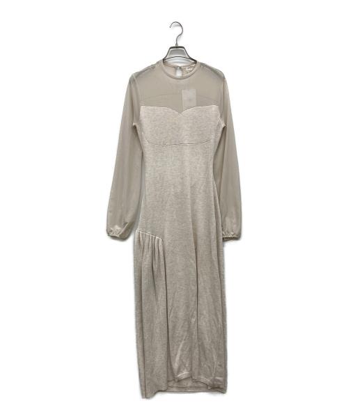 ANDMARY（アンドマリー）ANDMARY (アンドマリー) 切替ワンピース ベージュ サイズ:Fの古着・服飾アイテム