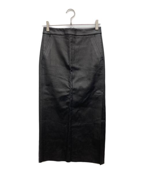 STOULS（ストゥールス）STOULS (ストゥールス) ラムレザースカート ブラック サイズ:XSの古着・服飾アイテム