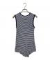 aime tricot by Mauchauffee (エム トリコ バイ モーショッフェ) ノースリーブボーダーカットソー ホワイト×ブラック：7000円
