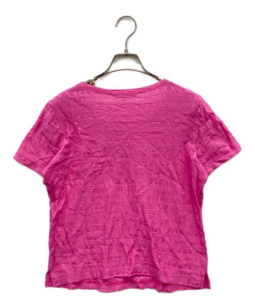 LEONARD SPORT（レオナール スポーツ）LEONARD SPORT (レオナール スポーツ) ラインストーン総柄Tシャツ ピンク サイズ:40の古着・服飾アイテム