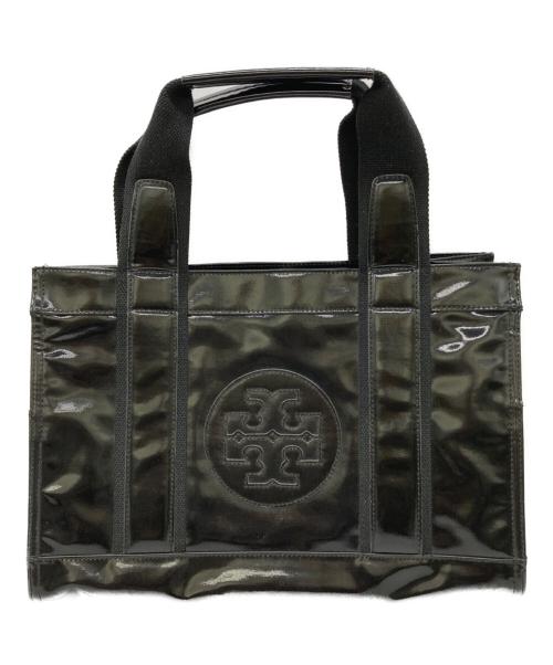 TORY BURCH（トリーバーチ）TORY BURCH (トリーバーチ) エナメルトートバッグ ブラックの古着・服飾アイテム